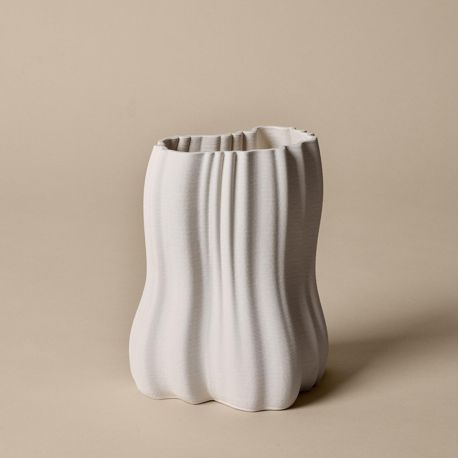 Ferm Living - Moire Vase off-white S