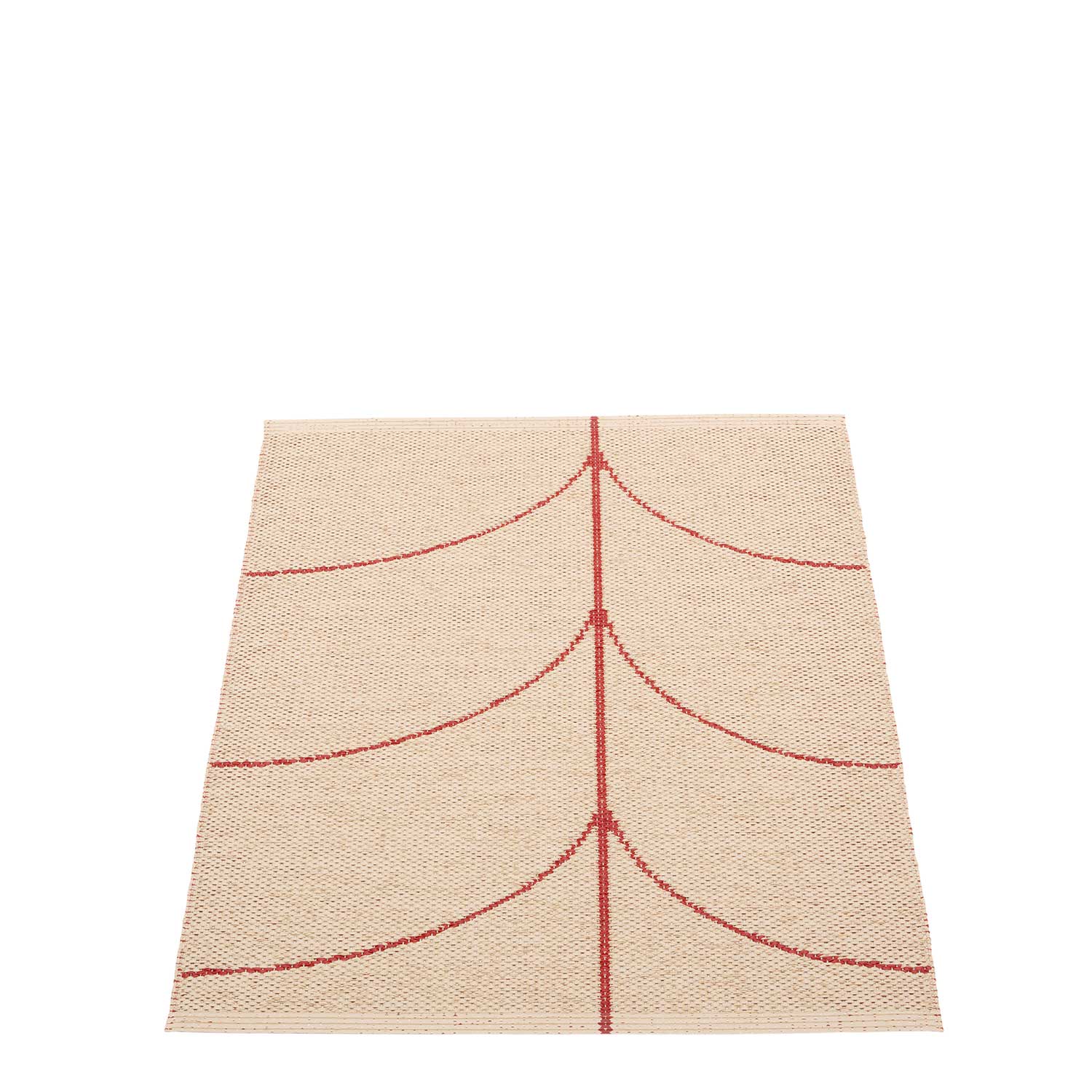 Pappelina - Leif Teppich 70x90 cm berry/beige