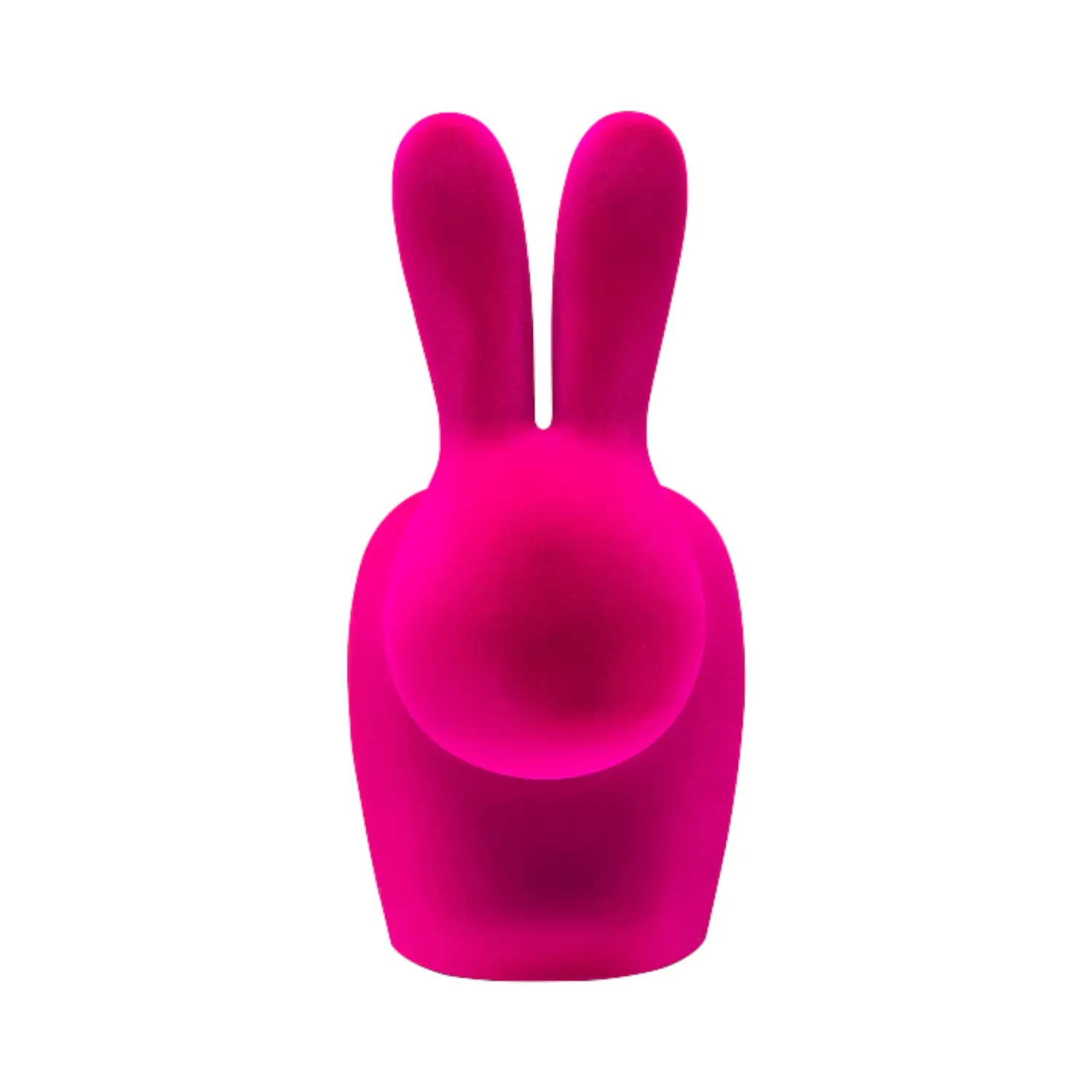 Qeeboo - Rabbit Stuhl Baby Velvet Finish fuchsia