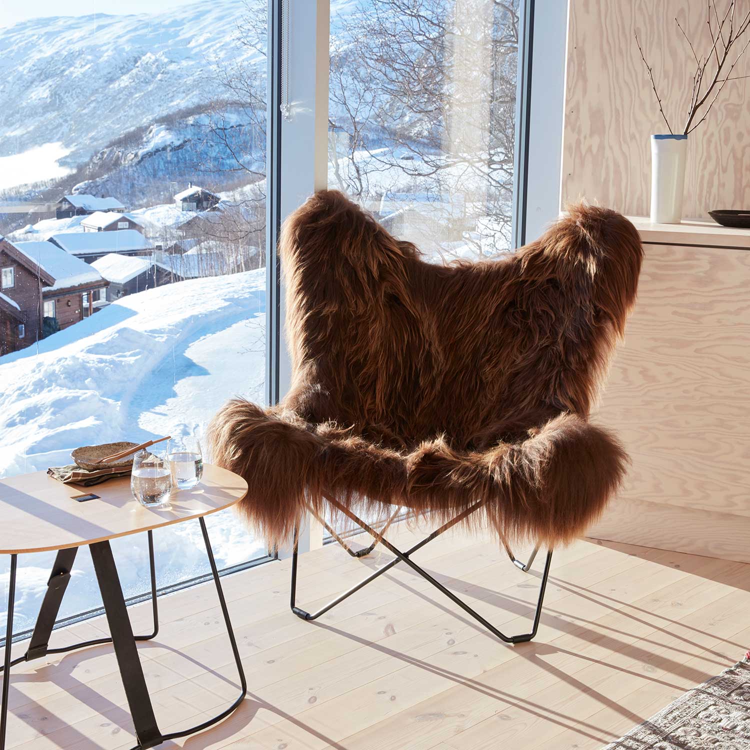 cuero iceland mariposa butterfly chair winter 67963