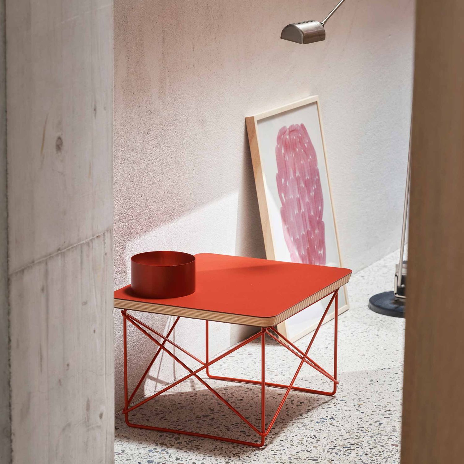 Vitra - Occasional Table LTR Linoleum dark brick/classic red