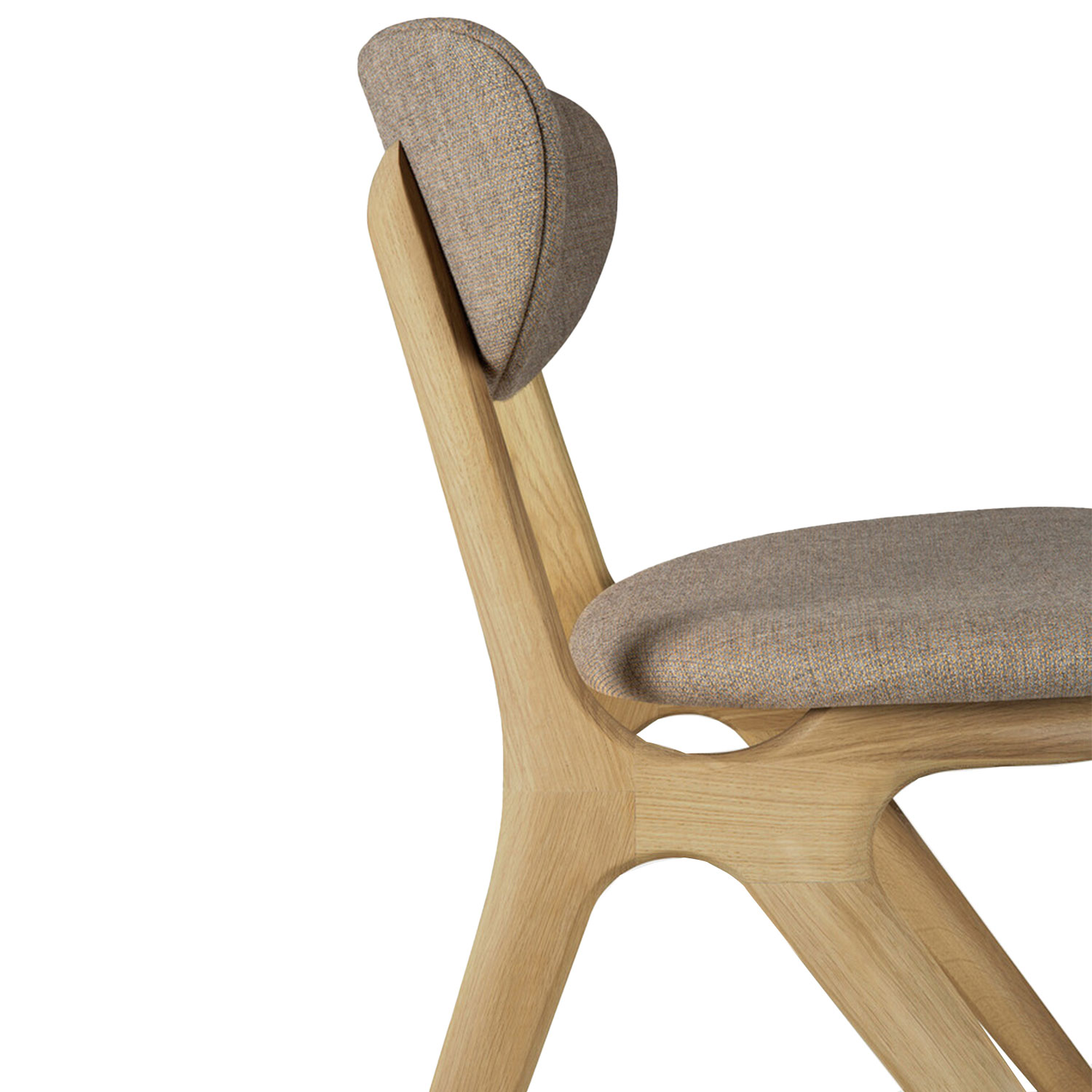 Ethnicraft - Eye Stuhl Eiche gepolstert warm grey
