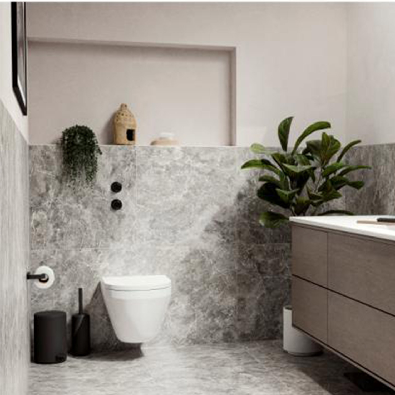 Zone Denmark Rim Toilettenbuerste schwarz 14644 Ambiente 104766