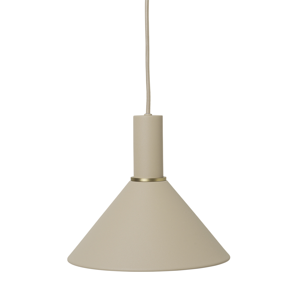 ferm living cone lampenschirm cashmere mit socket low 61756