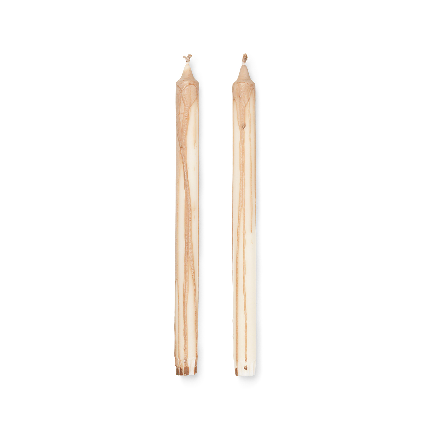 ferm living dryp kerzen 2 er set beige 75052