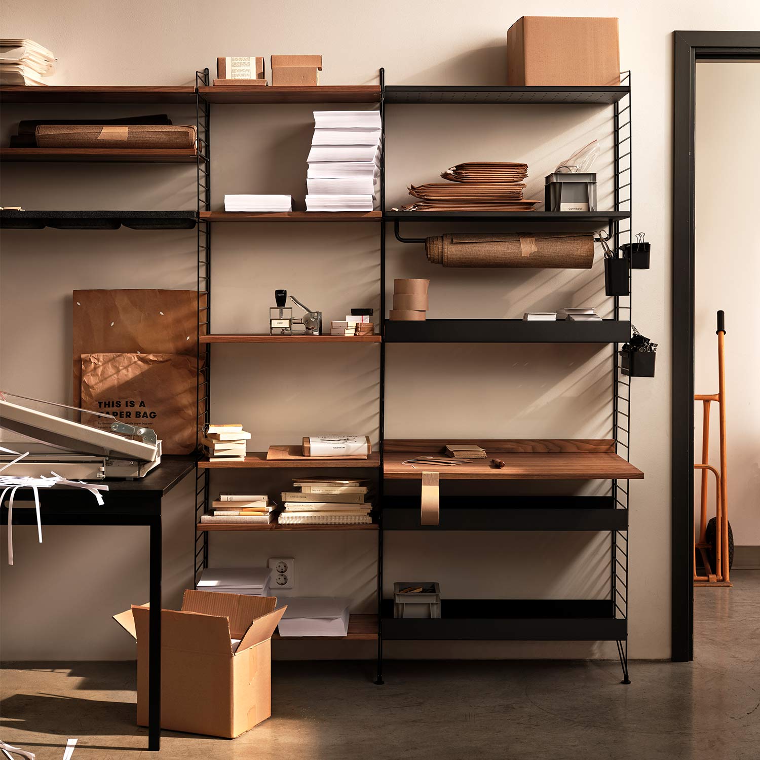 string regalsystem schwarz 74838