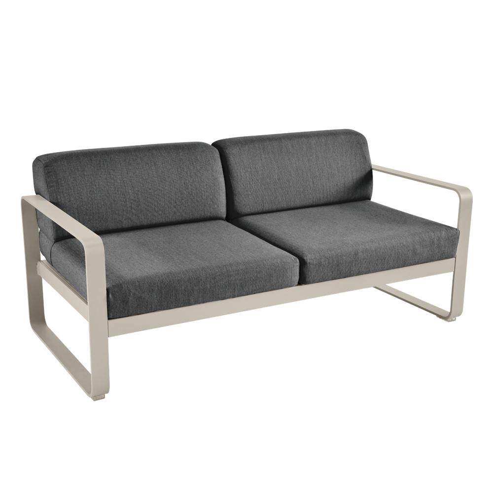fermob bellevie sofa 2 muskat graphitgrau 65928
