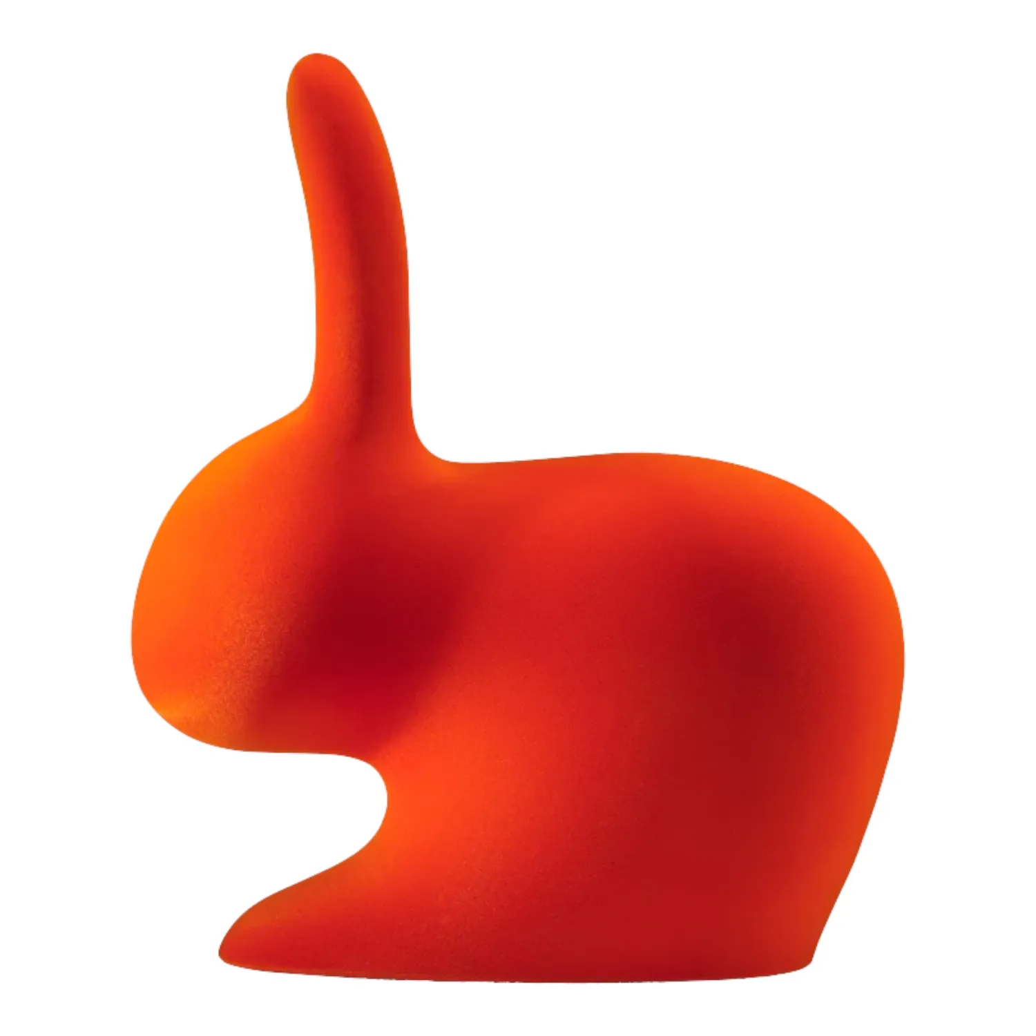 Qeeboo - Rabbit Stuhl Velvet Finish orange