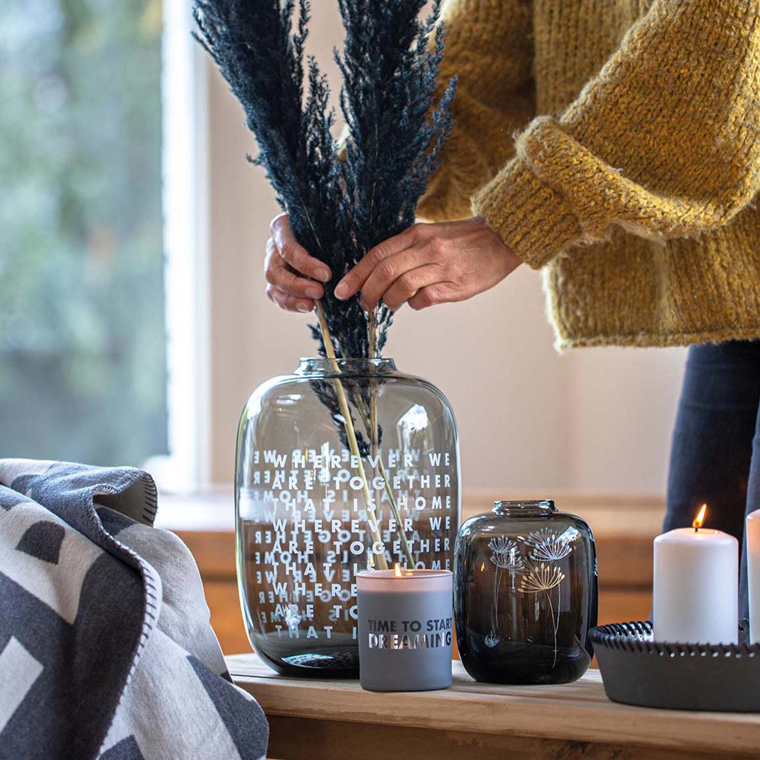 raeder vase pusteblume glas 75136