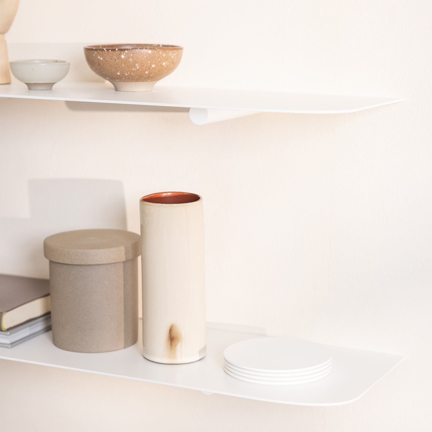 Metallbude - Lenn Wandregal 40 cm weiß