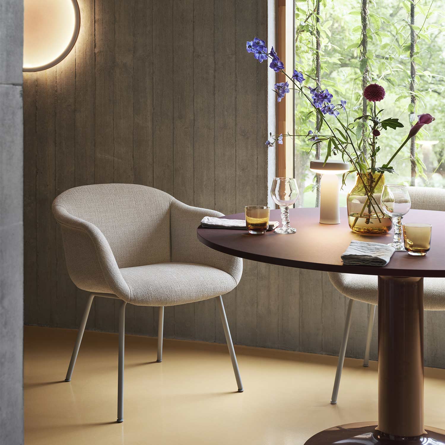 muuto fiber soft armchair ecriture tube base esszimmer 97142