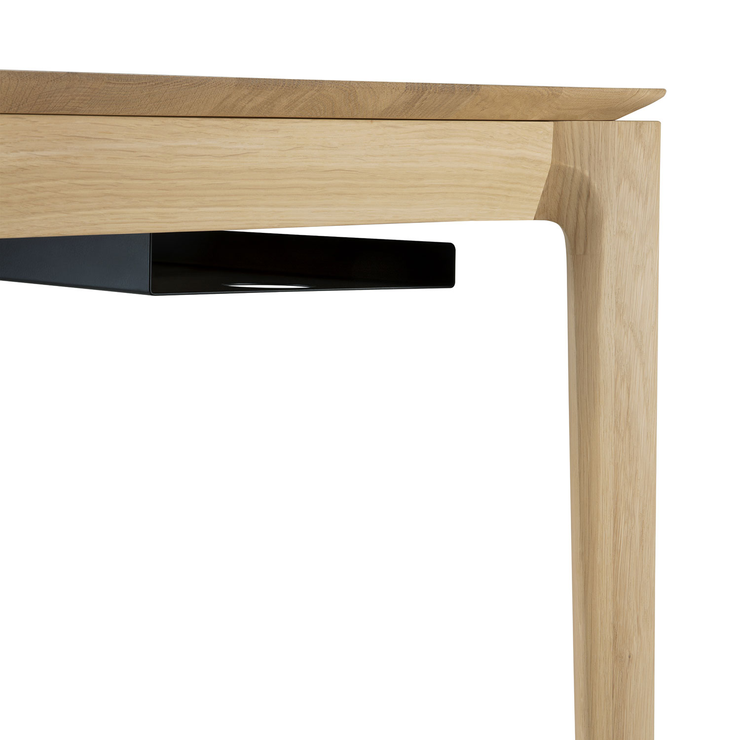 ethnicraft kabelwanne weiss am Tisch schwarz 2 98817