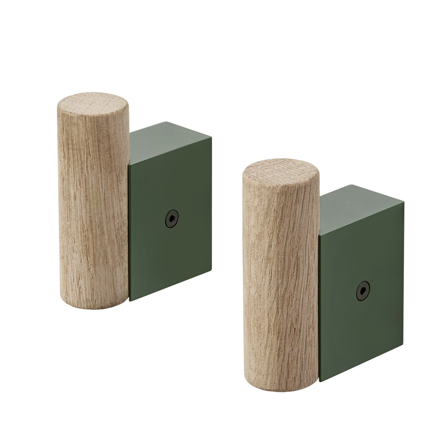 muuto attach coat hooks dark green oak 2 set 49265