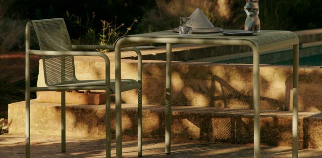 Outdoor Esstisch Ferm Living Dapple in grün