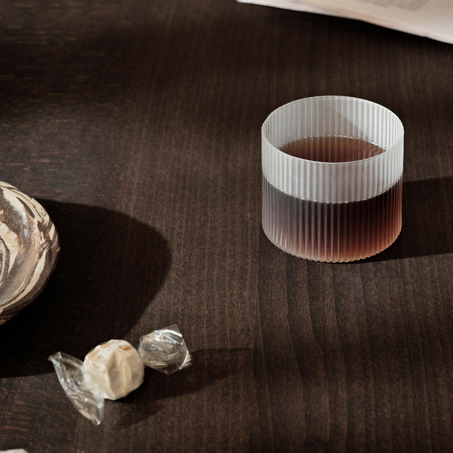 fermLIVING RippleLowGlasses SetOf4 Frosted 1104269324 101521