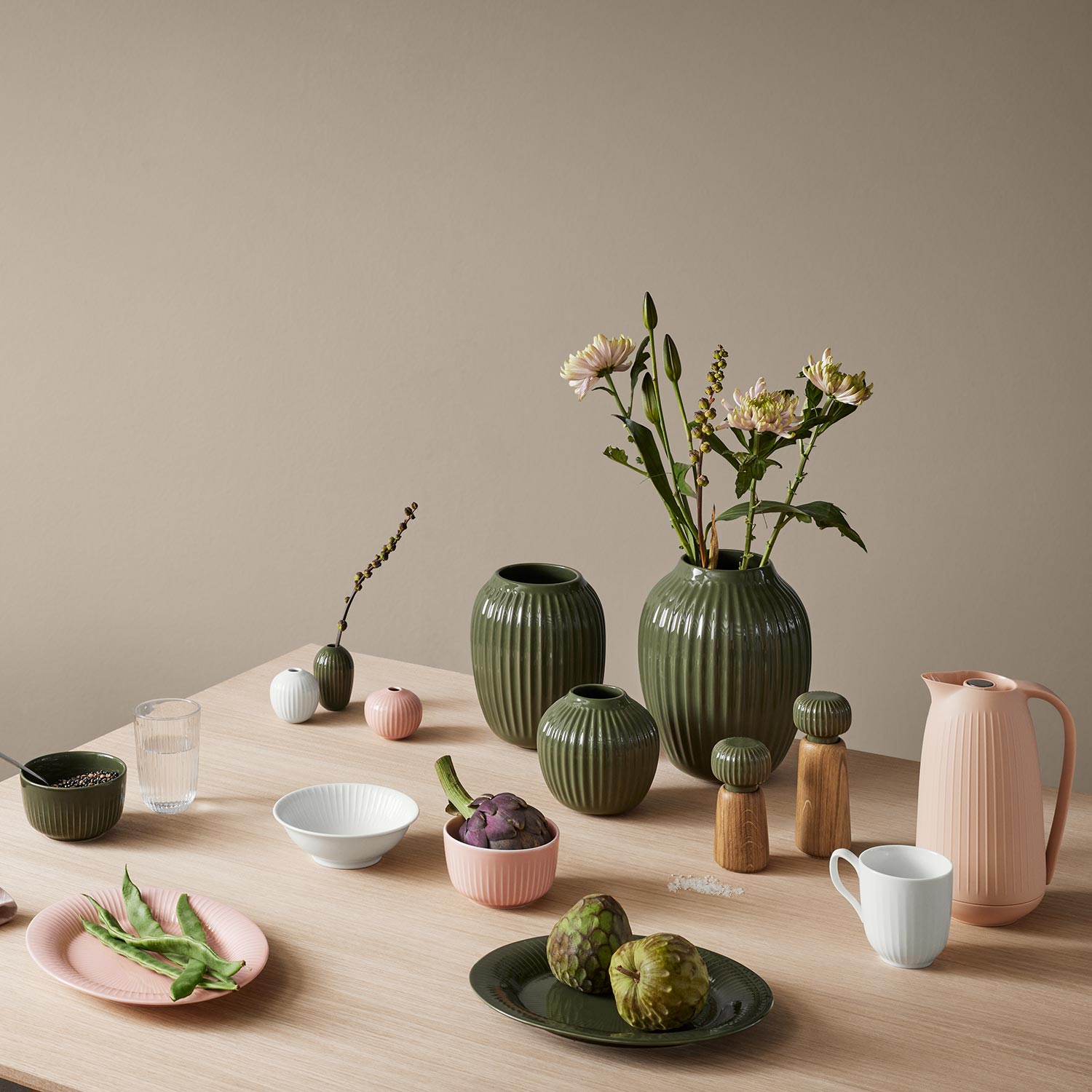 kaehler hammershoi mini vasen gruen nude weiss 74046