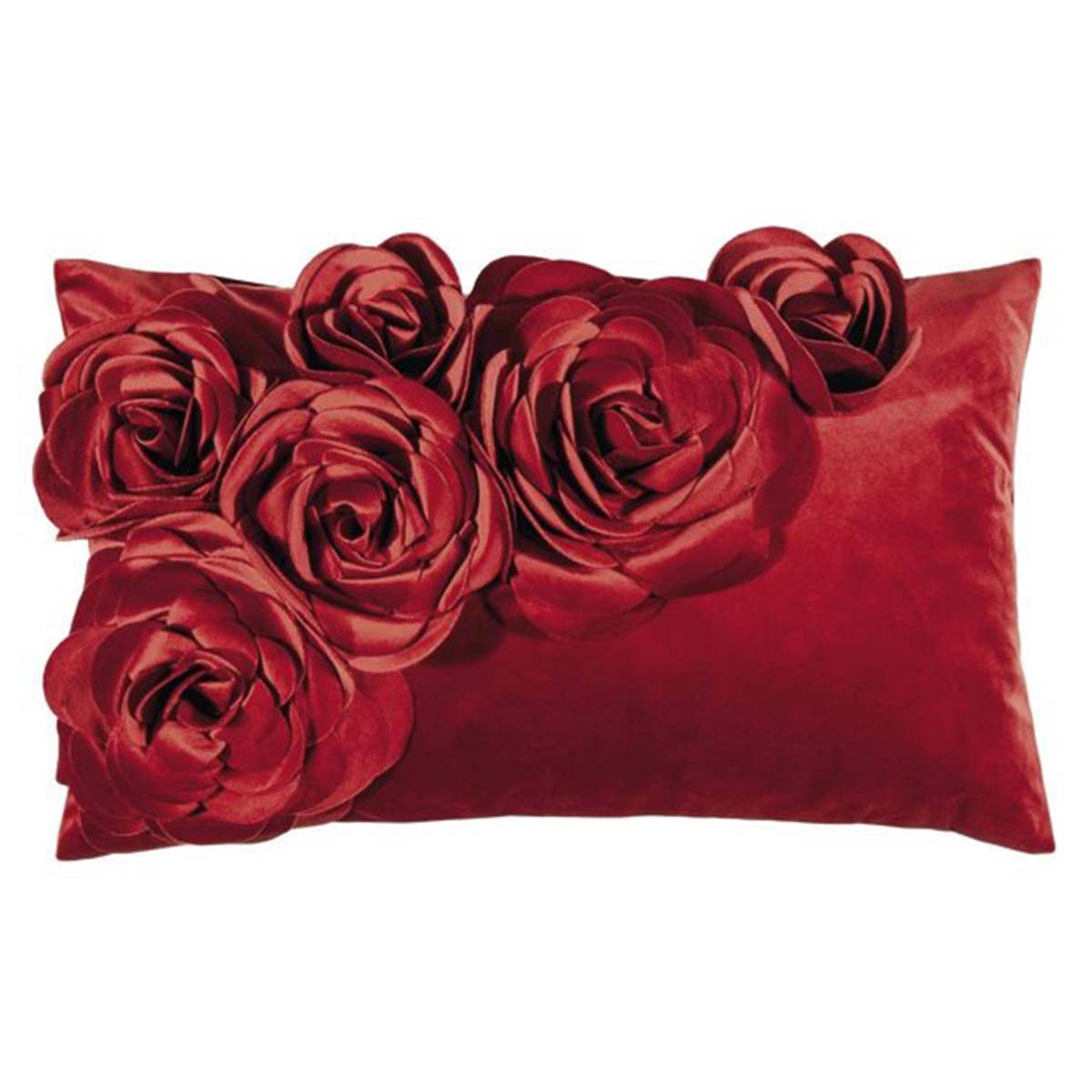 pad kissenhuelle samt floral rot 49548