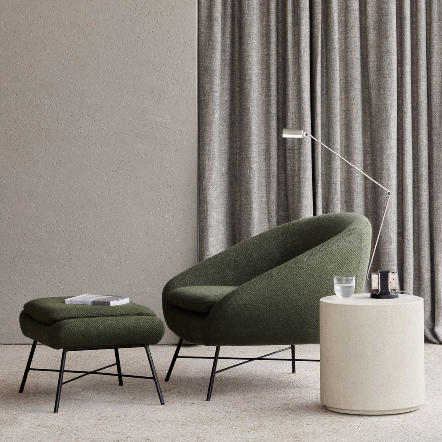 Ethnicraft - Barrow Polsterhocker Ginger