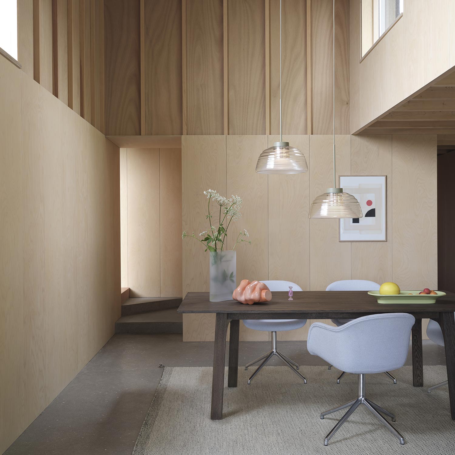 muuto Two layer pendelleuchte 37 grey esstisch 105394