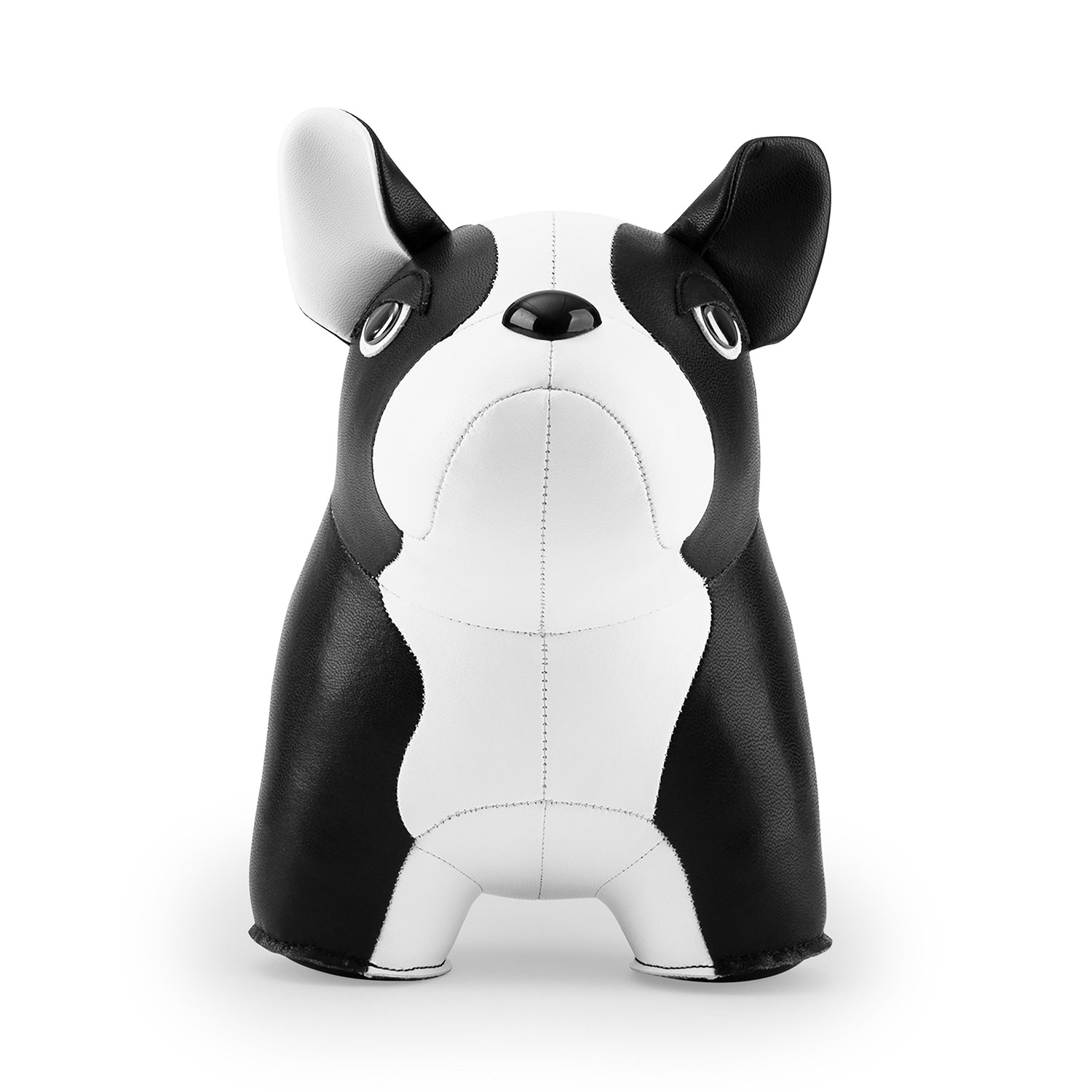 zueny bulldogge buchstuetze schwarz weiss frontal 82763