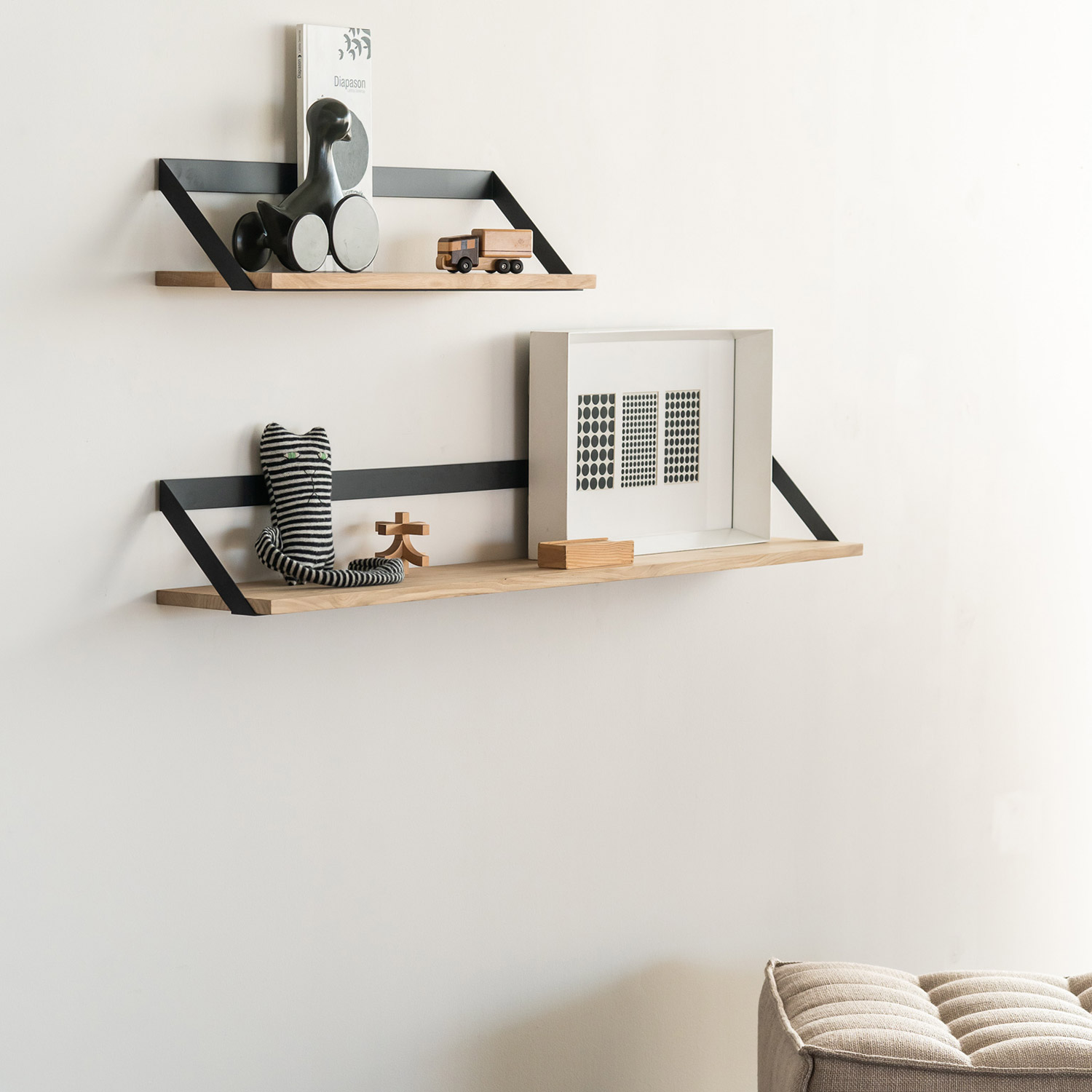 wandregal ribbon eiche schwarz 84075