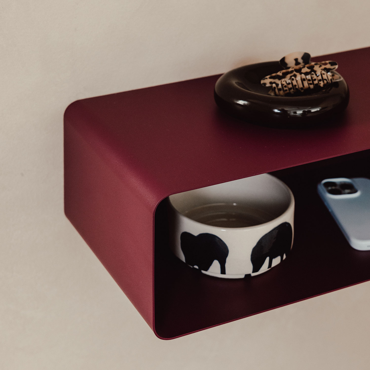 Metallbude - Nelio Nachttisch weiß