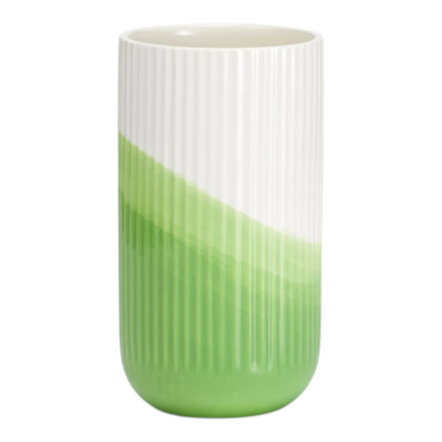 Vitra - Herringbone Vase geriffelt, grün
