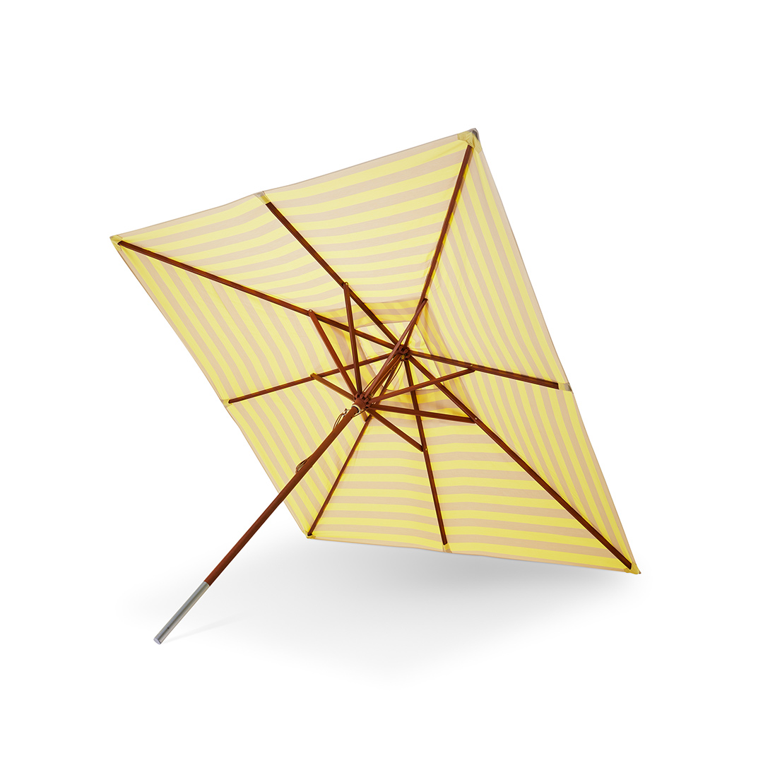 skagerak messina sonnenschirm eckig lemon sand stripes 80264