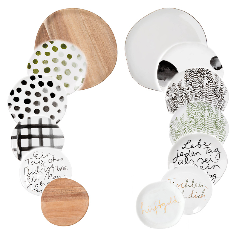 alle teller punkte sprueche karo aquarell akazie raeder design mix und match