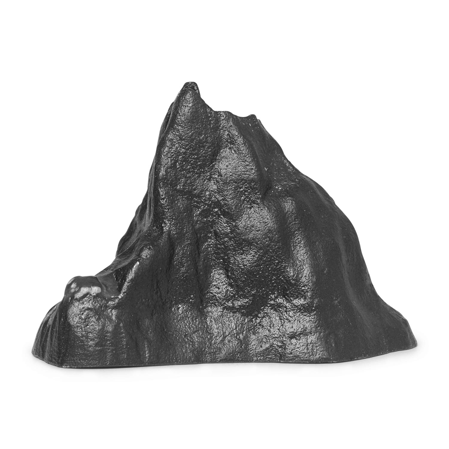 large alu schwarz ferm living stone candle holder 59010