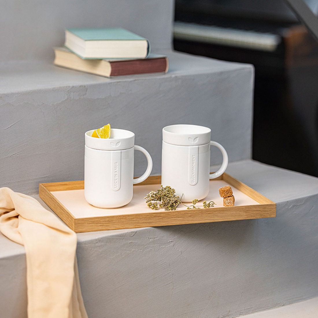 Räder Design - Cozy Time Tasse mit Deckel Luck in a mug