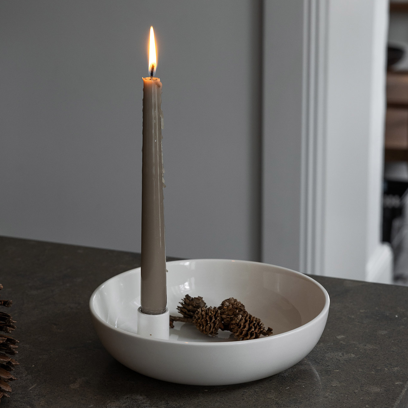 storefactory lidatorp large glossy white kerzenhalter 106586