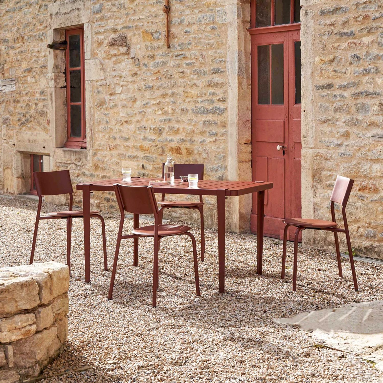 Tiptoe - Tischbein für den Außenbereich 75 cm ziegelrot