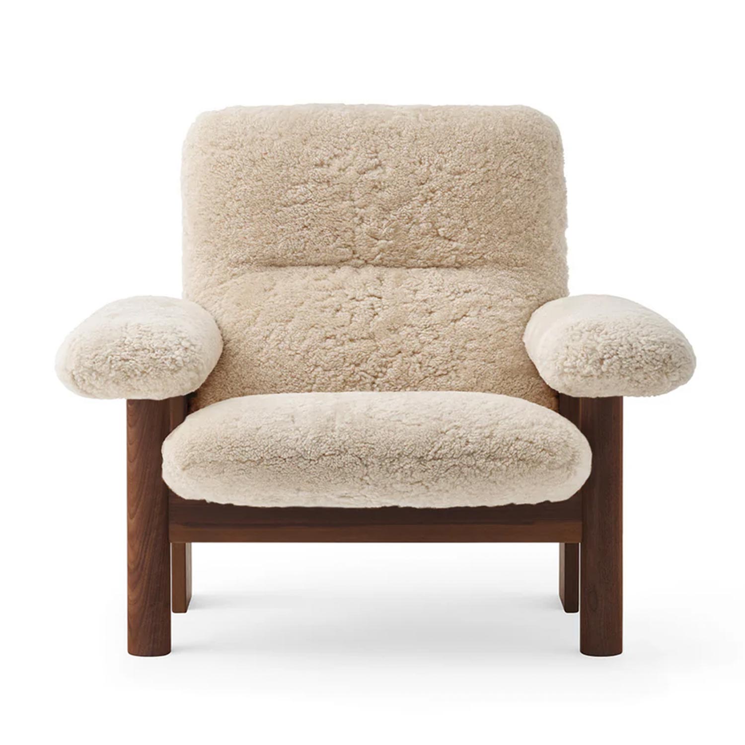 Audo - Brasilia Loungesessel Sheepskin Dark Oak/Nature