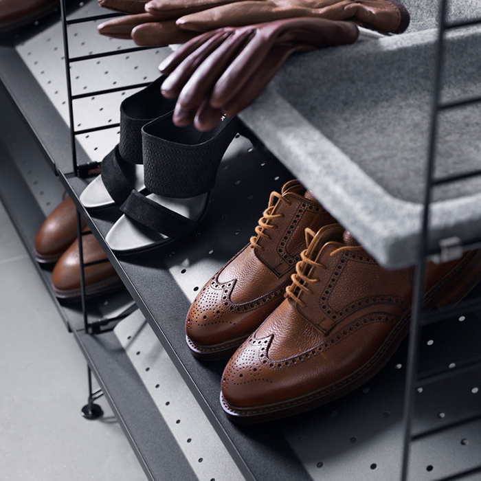 string flur schwarz schuhregal 68689