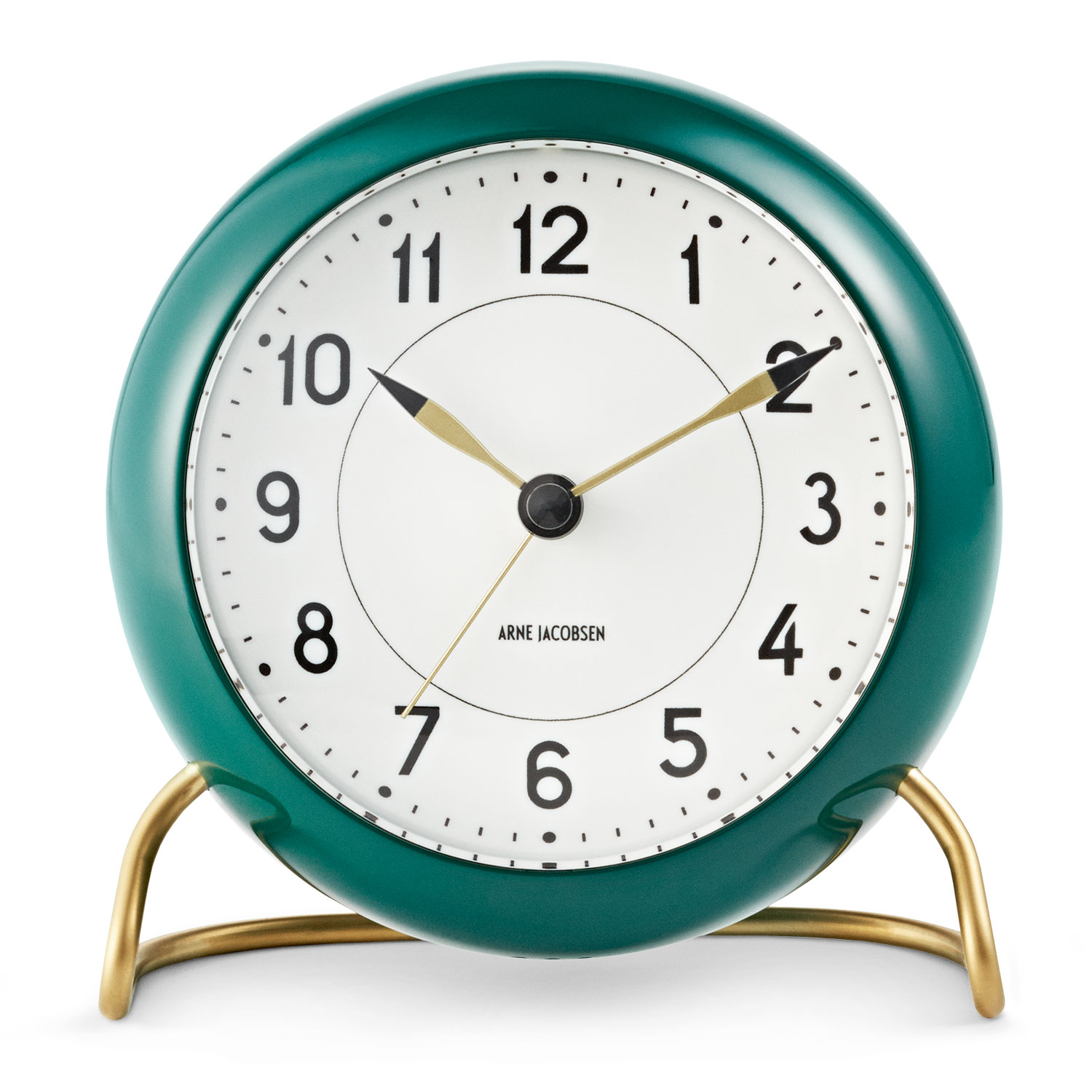 Arne Jacobsen Station Tischuhr green 43677