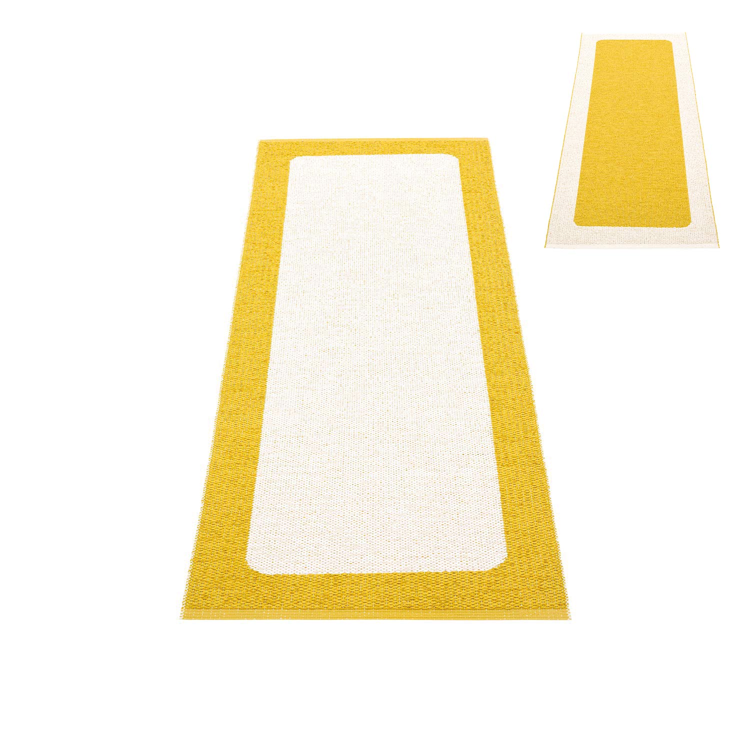 pappelina ilda teppich mustard vanilla wendeteppich 78961