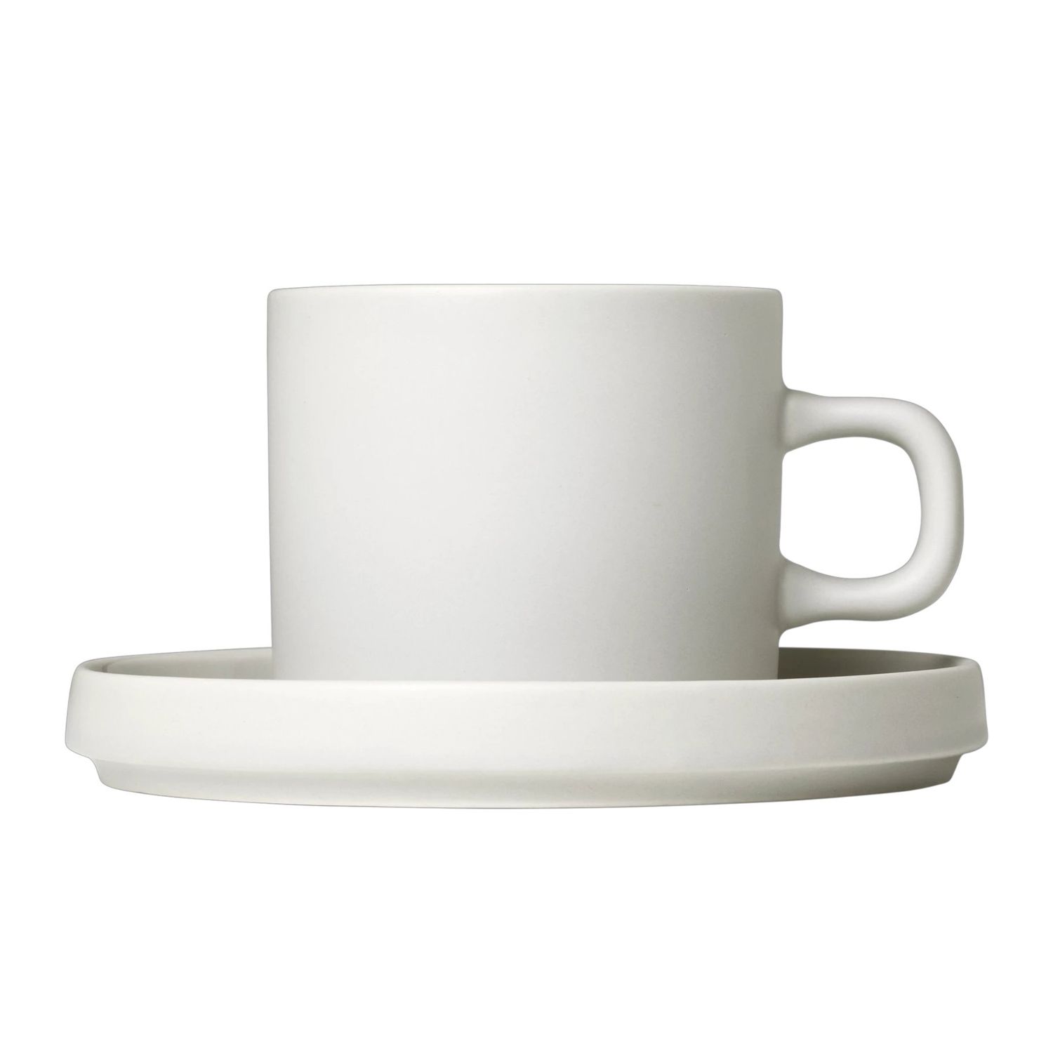 blomus - PILAR 2x Kaffeetasse mit Untersetzer moonbeam