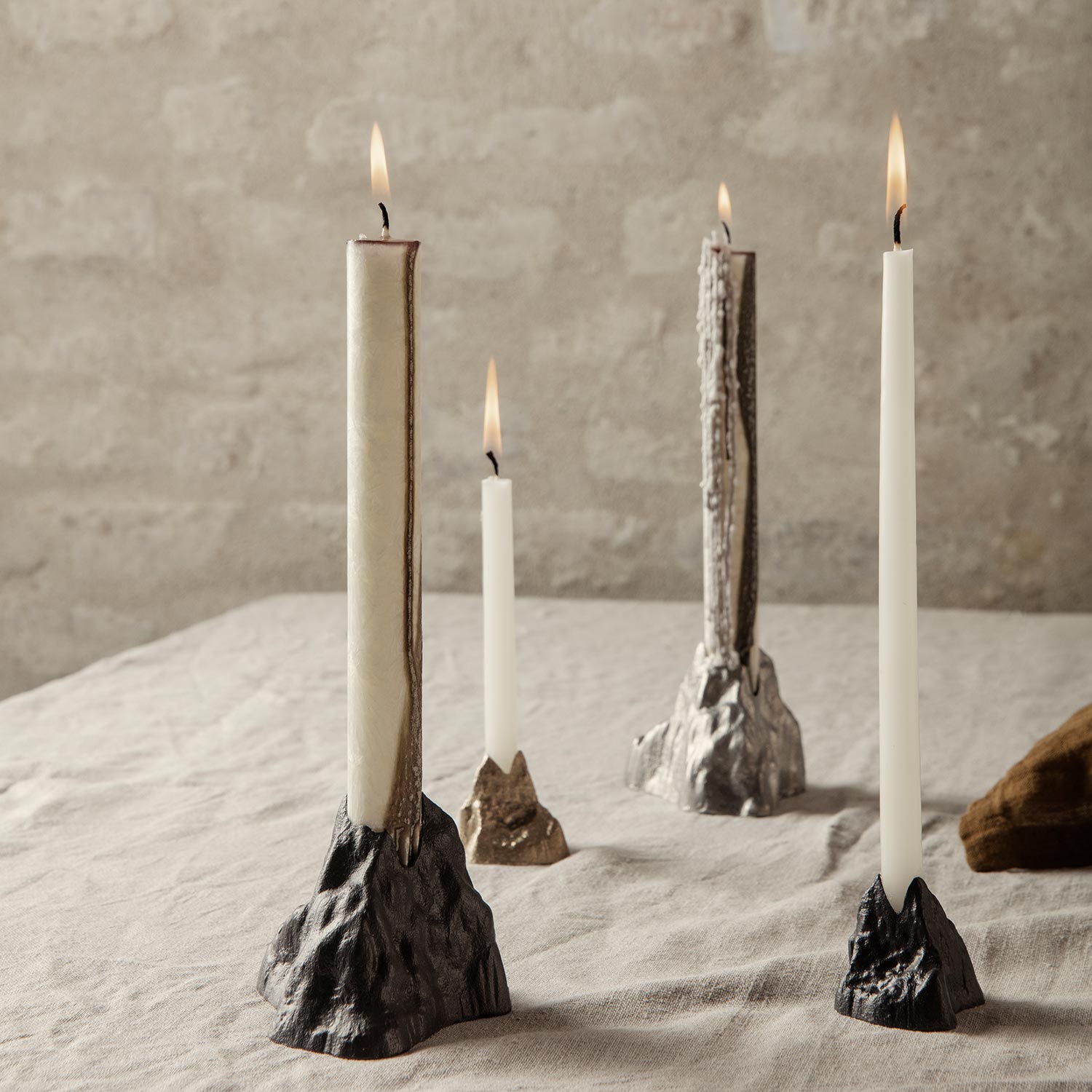 ferm living stone candle holder 59005