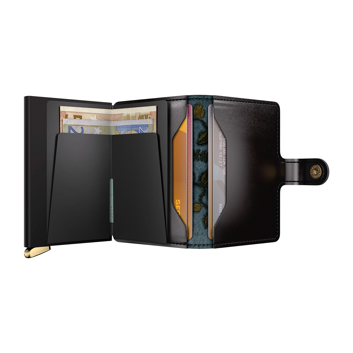 Secrid - Premium+ Miniwallet Stitch Floral schwarz