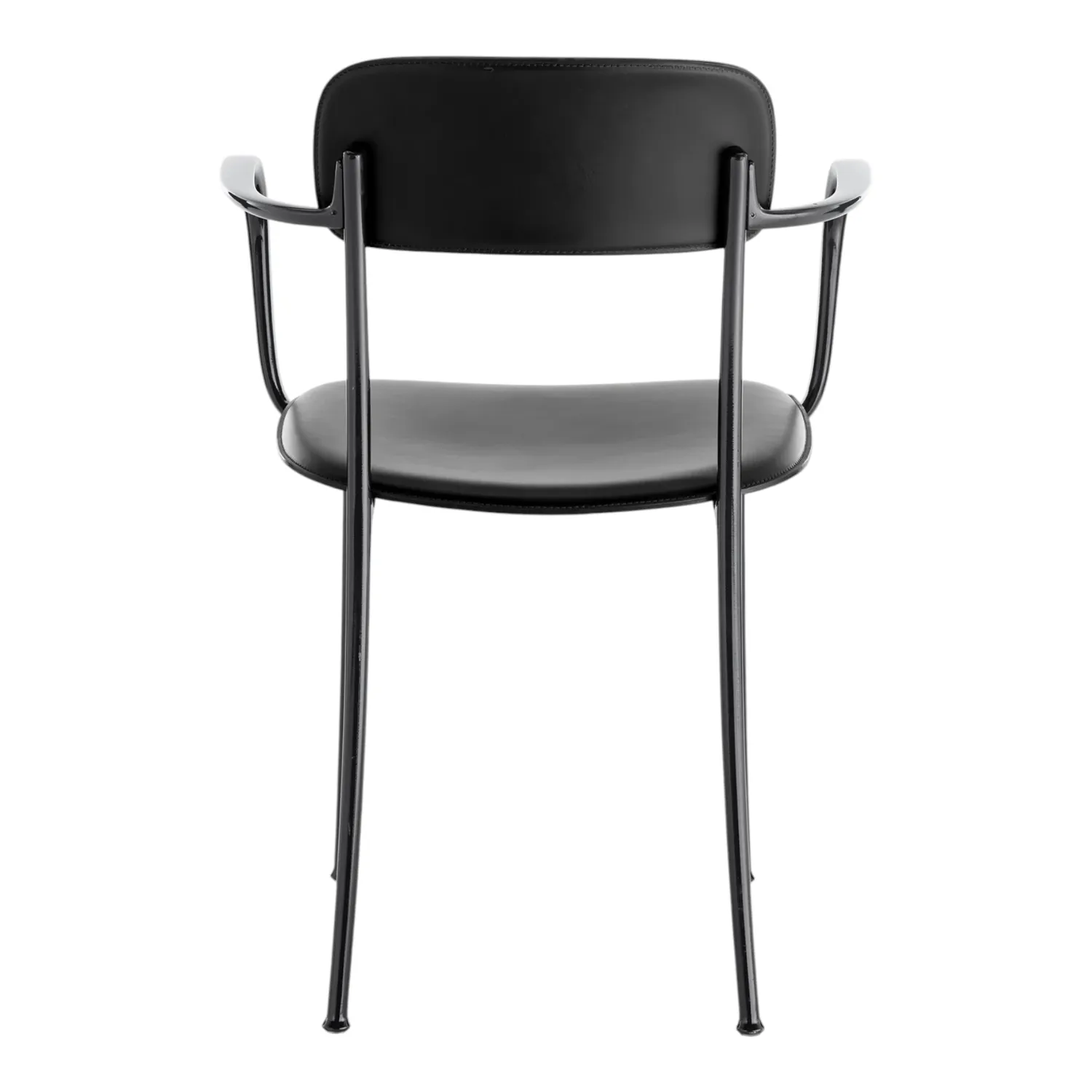 Kartell - Savoia Kleiner Ledersessel schwarz/solid anthrazit