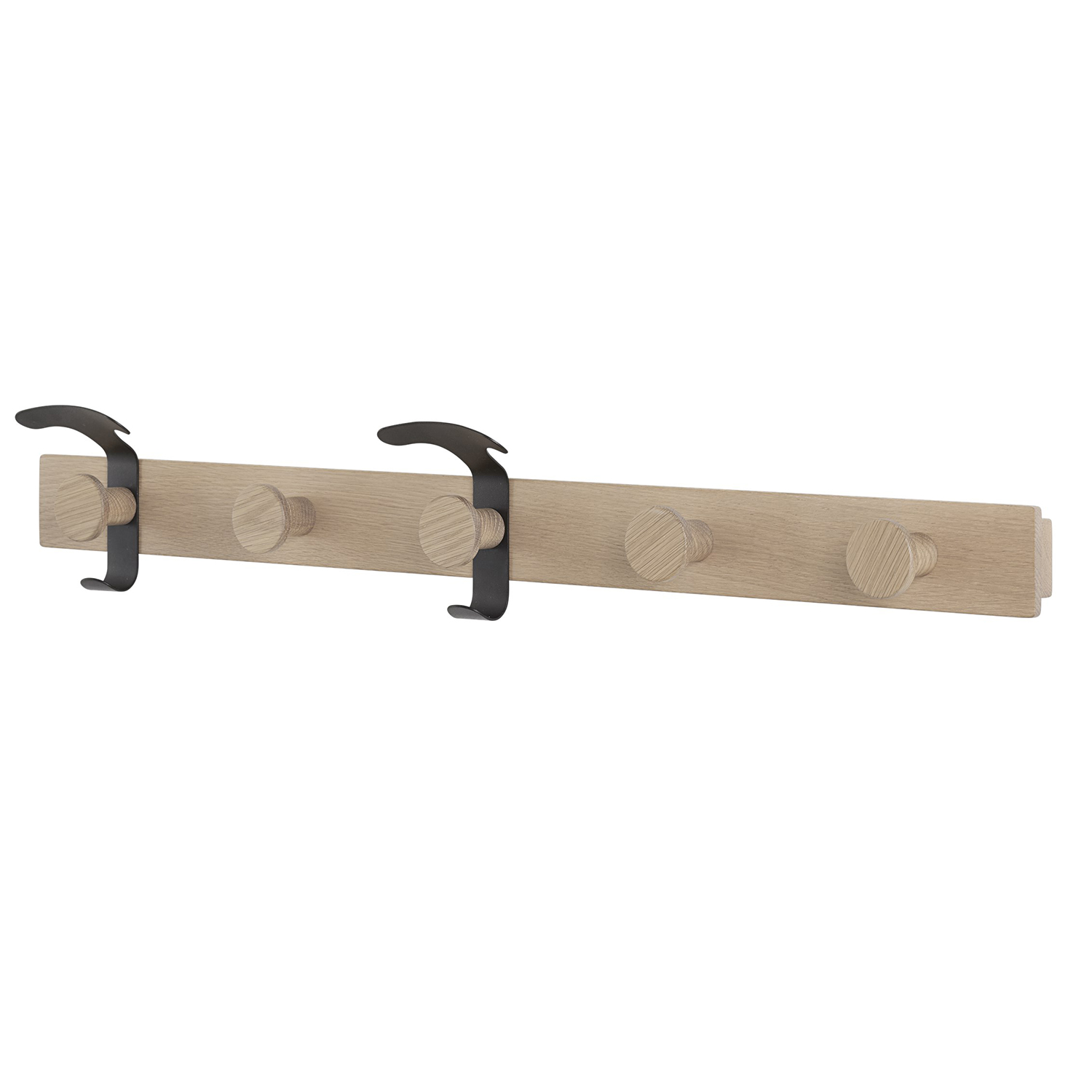 muuto plank coat rack oak black 65474
