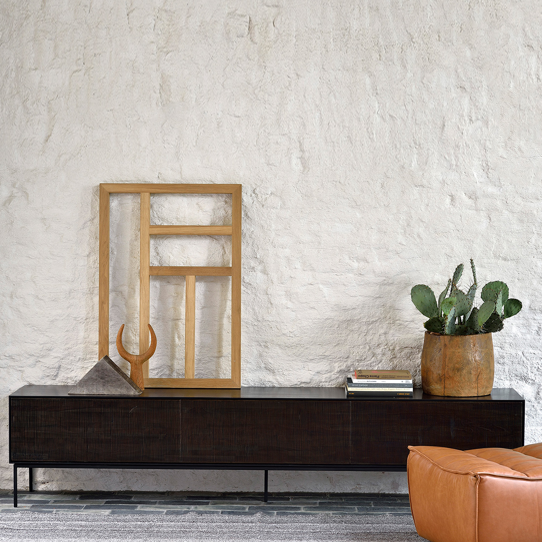 12254 grooves tv teak ambiente 90076