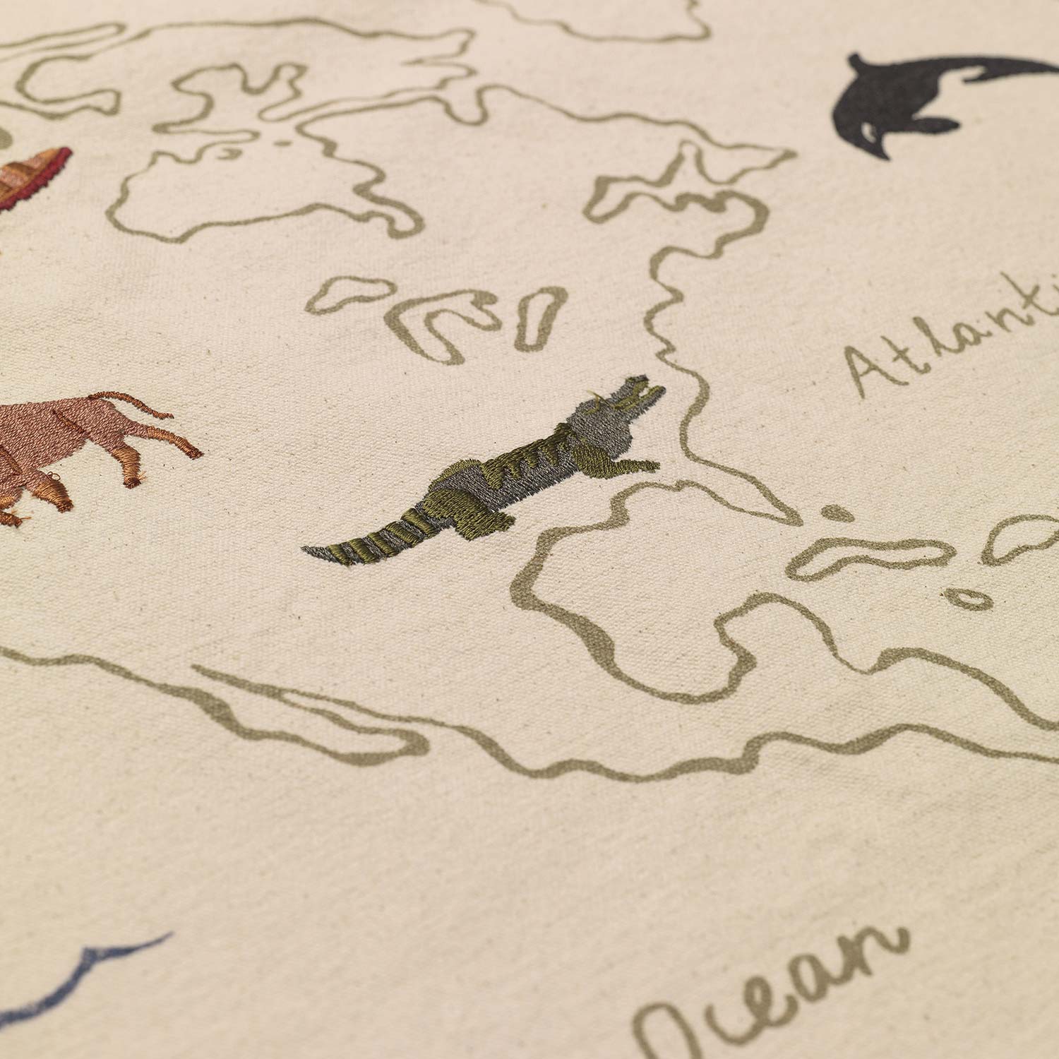 ferm living the world textile map freisteller close up 84812