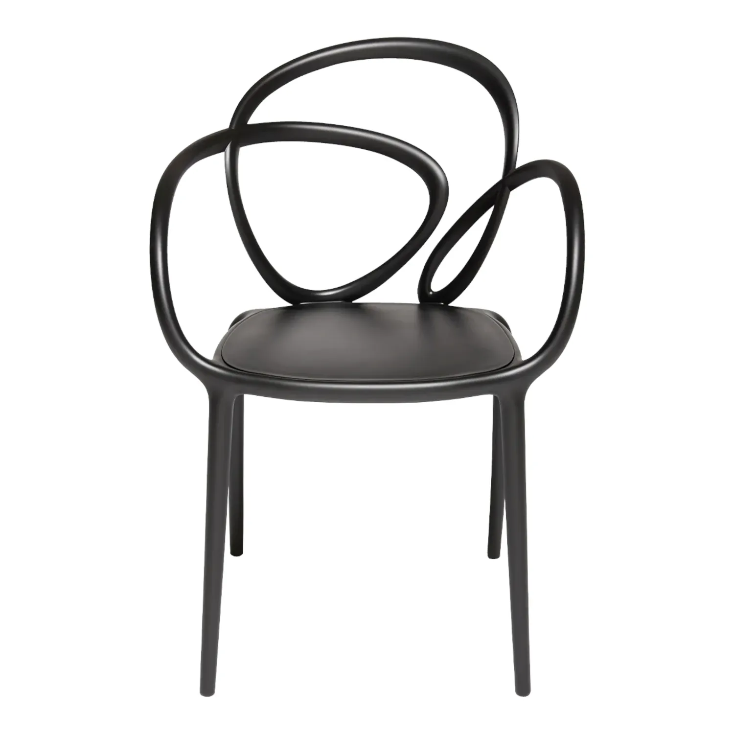 Qeeboo - Loop Chair 2er-Set ohne Kissen schwarz