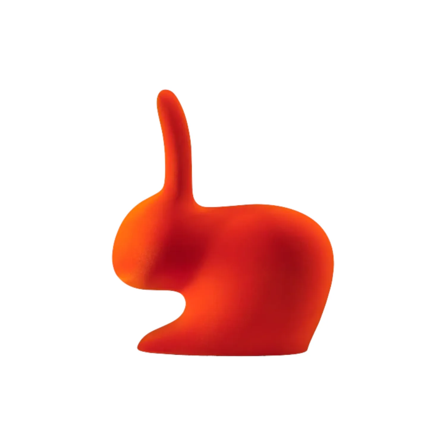Qeeboo - Rabbit XS Buchstütze Velvet Finish orange