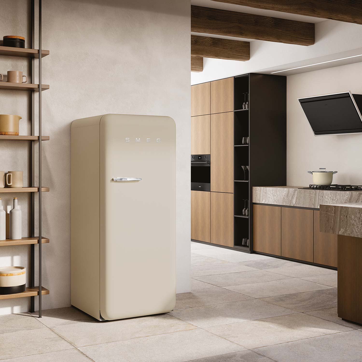 smeg kuehlschrank perfectly pale FAB28RDPP5 in der kueche 98884