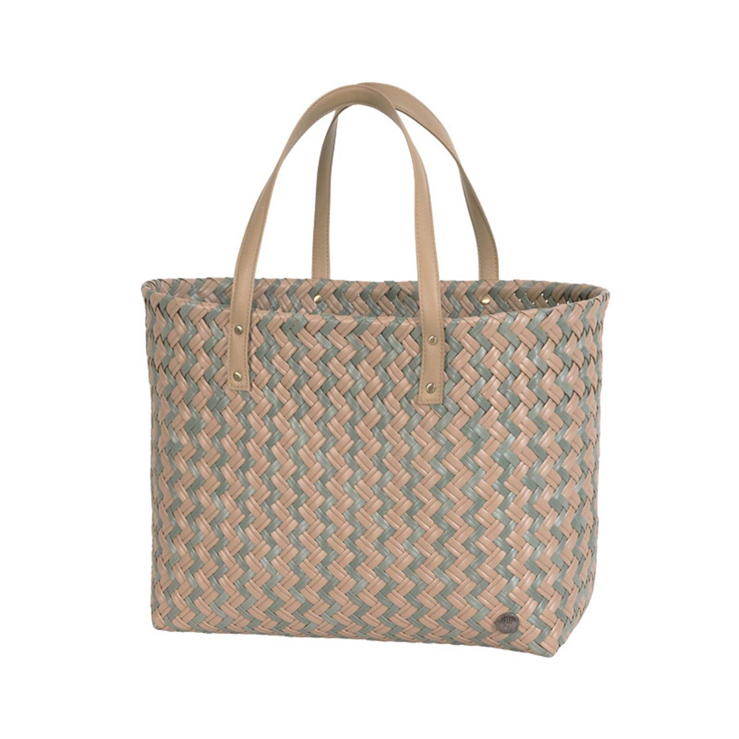 Handed By - Faye Shopper sage green pattern