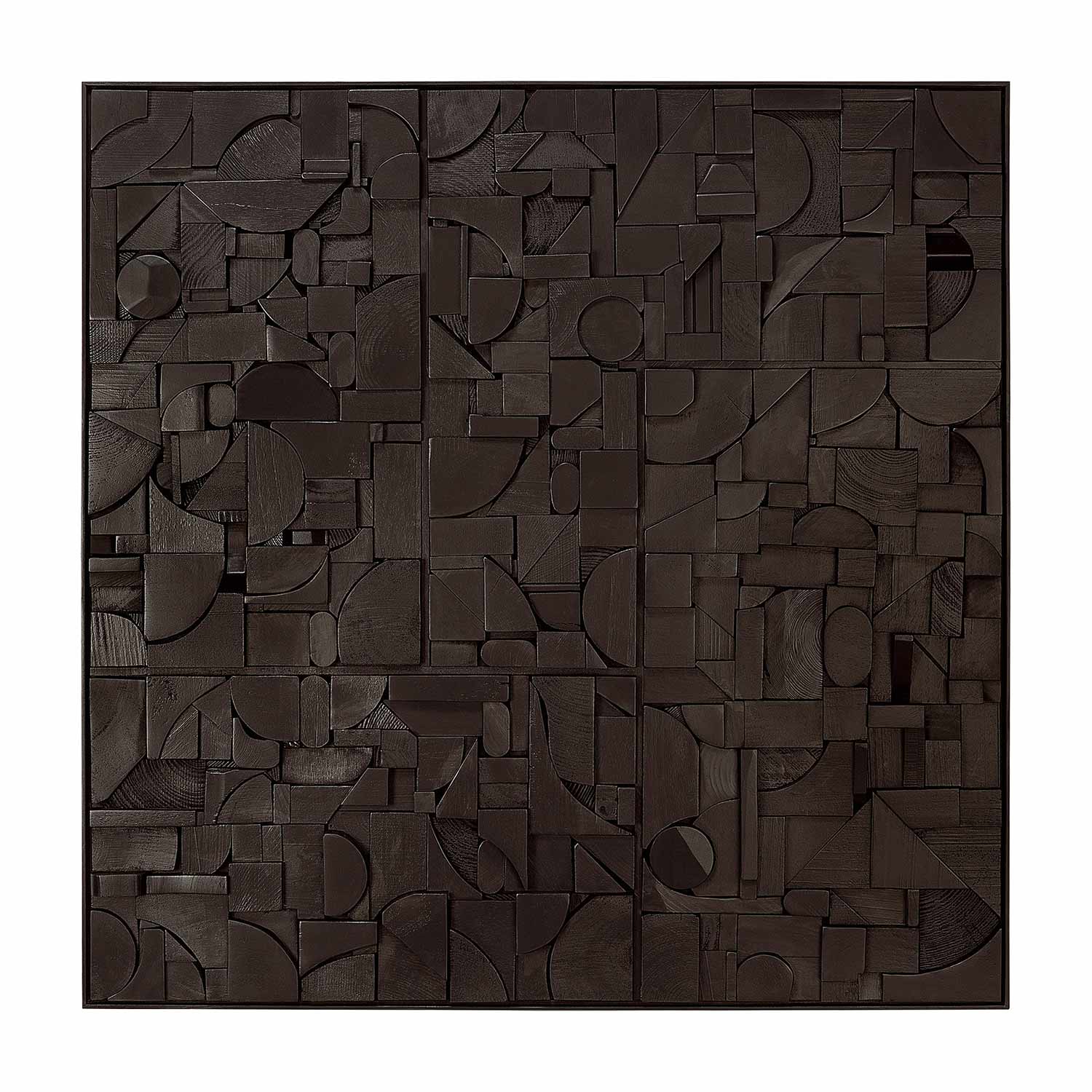 ethnicraft bricks wanddekoration schwarz quadratisch 92275