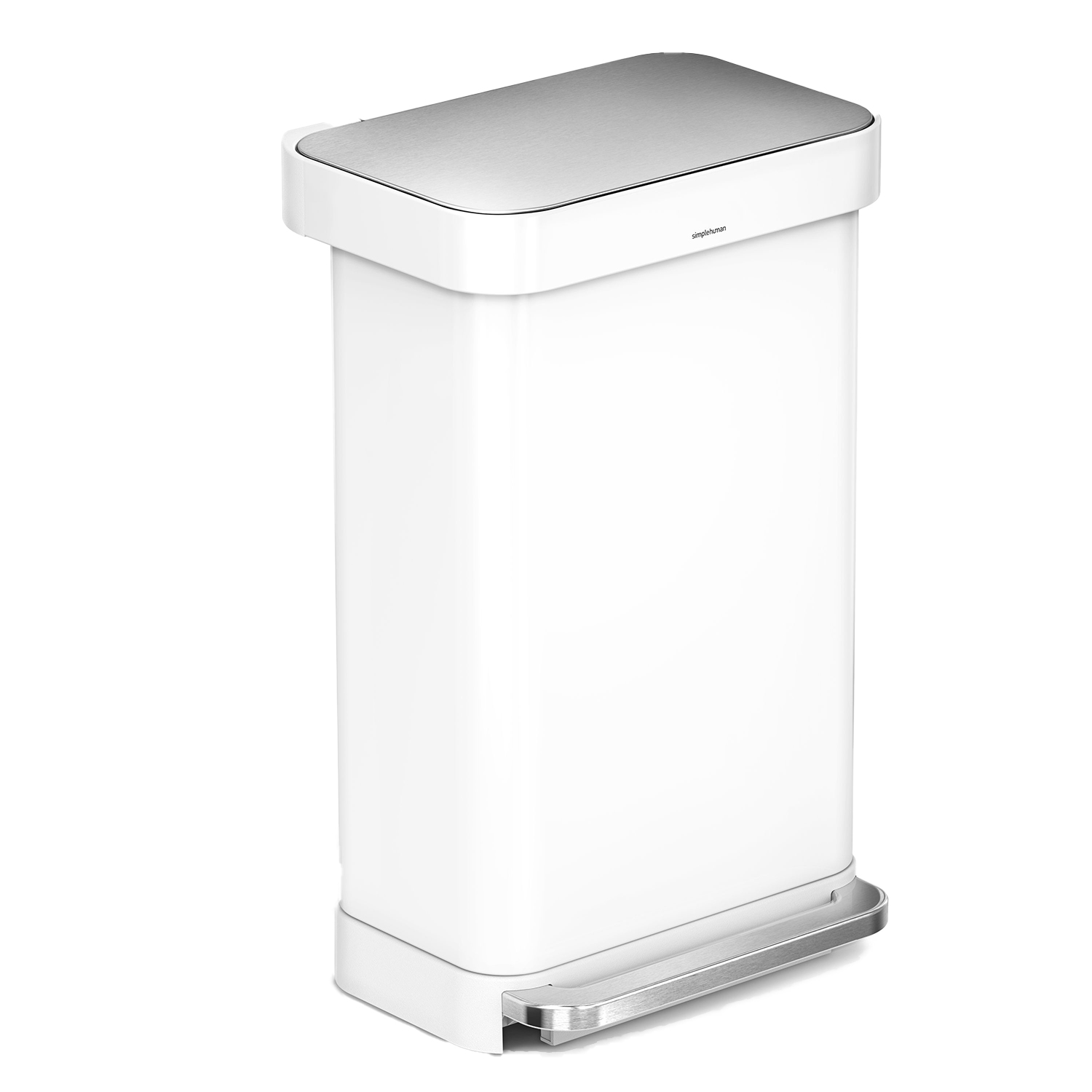 simplehuman treteimer 45 l weiss 98310